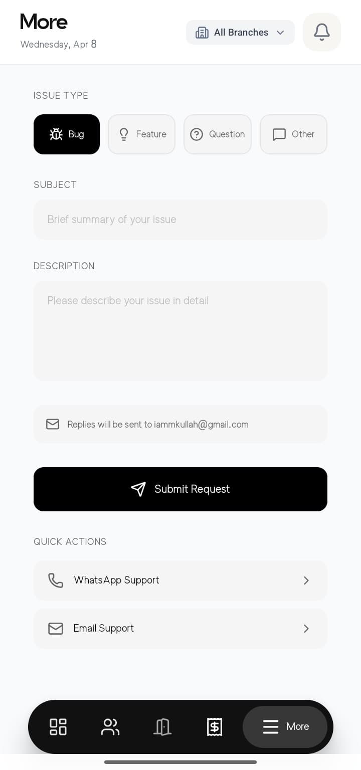 Support — mobile