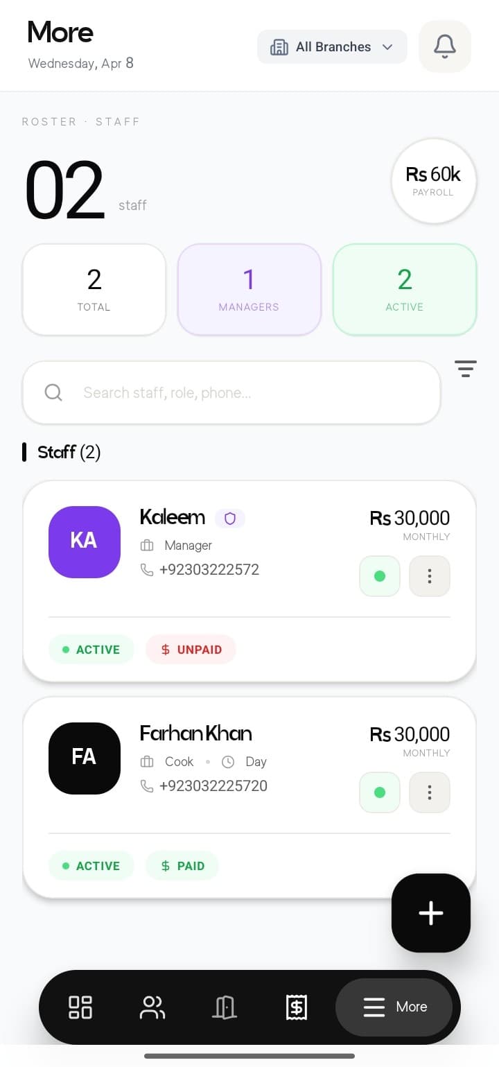 Staff — mobile