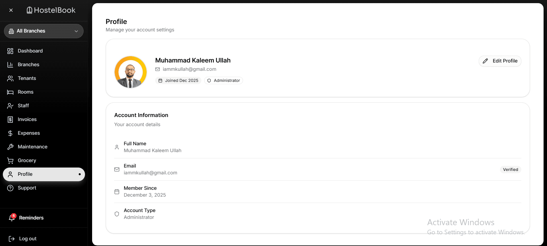 Account — web